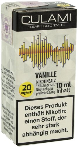 Culami Nikotinsalzliquid Vanille 20mg Culami Nikotinsalzliquid Vanille 20mg