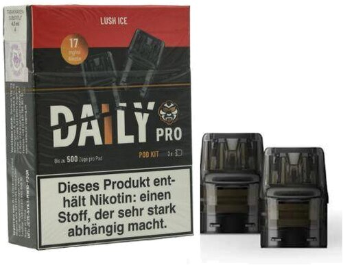 Daily Pro Pod Lush Ice 17mg 2Stk. Daily Pro Pod Lush Ice 17mg 2Stk.