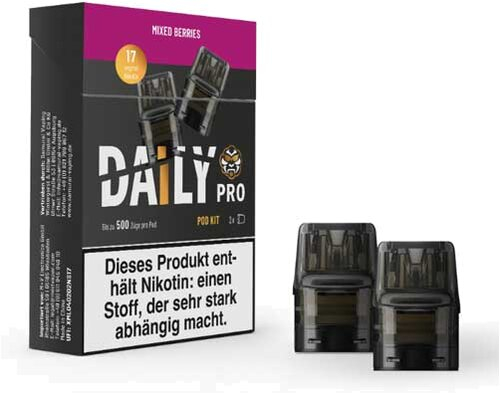Daily Pro Pod Mixed Berries 17mg 2Stk. Daily Pro Pod Mixed Berries 17mg 2Stk.