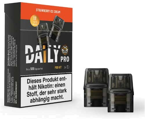 Daily Pro Pod Strawberry Ice Cream 17mg 2Stk. Daily Pro Pod Strawberry Ice Cream 17mg 2Stk.