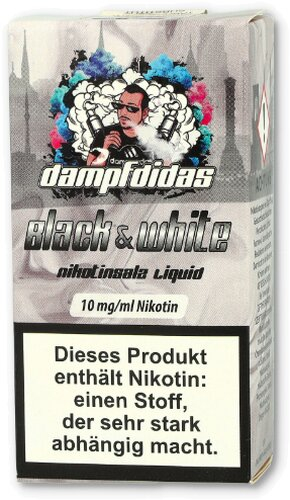 Dampfdidas Nikotinsalz Liquid Black & White 10mg Dampfdidas Nikotinsalz Liquid Black & White 10mg