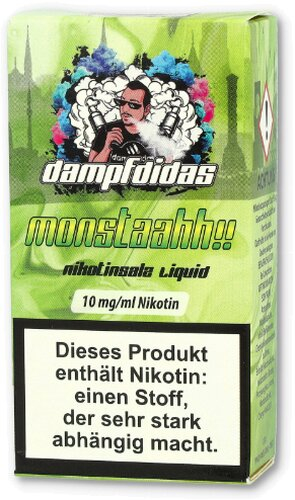 Dampfdidas Nikotinsalz Liquid Monstaahh 10mg Dampfdidas Nikotinsalz Liquid Monstaahh 10mg