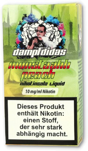 Dampfdidas Nikotinsalz Liquid Monstaahh Peach 10mg Dampfdidas Nikotinsalz Liquid Monstaahh Peach 10mg