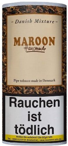 Danish Mixture Pfeifentabak Maroon Hausmarke 50g Päckchen