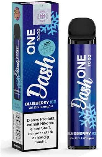 Dash One To Go Einweg E-Zigarette Blueberry Ice 17mg Dash One To Go Einweg E-Zigarette Blueberry Ice 17mg