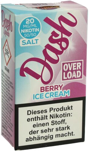 Dash Overload Berry Ice Cream Nikotinsalz Liquid 20mg Dash Overload Berry Ice Cream Nikotinsalz Liquid 20mg