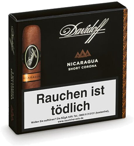 Davidoff Zigarren Nicaragua Short Corona 5Stk.