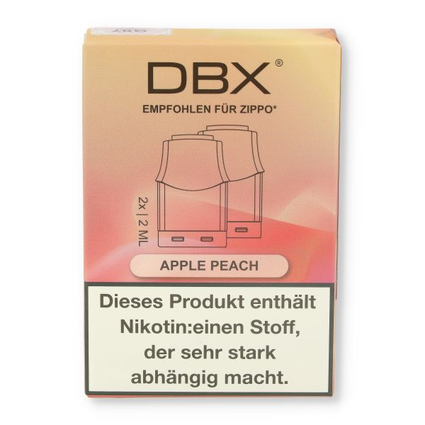 DBX for Zippo Apple Peach 2x2ml 20mg/ml Liquid-Pod