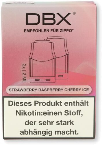 DBX for Zippo Strawberry Raspberry Cherry 2x2ml 20mg/ml Liquid-Pod