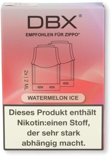 DBX for Zippo Watermelon Ice 2x2ml 20mg/ml Liquid-Pod