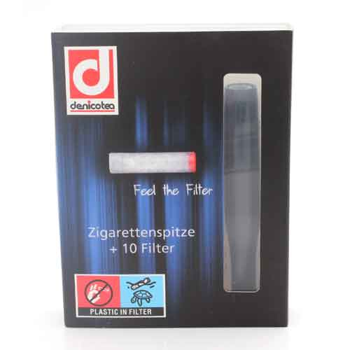 Denicotea Extra Slim Zigarettenspitze 20228 schwarz matt kurz Denicotea Extra Slim Zigarettenspitze 20228 schwarz matt kurz