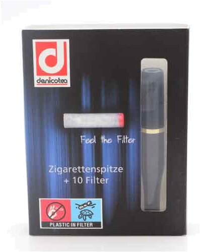 Denicotea Extra Slim Zigarettenspitze 20229 schwarz/goldring Denicotea Extra Slim Zigarettenspitze 20229 schwarz/goldring
