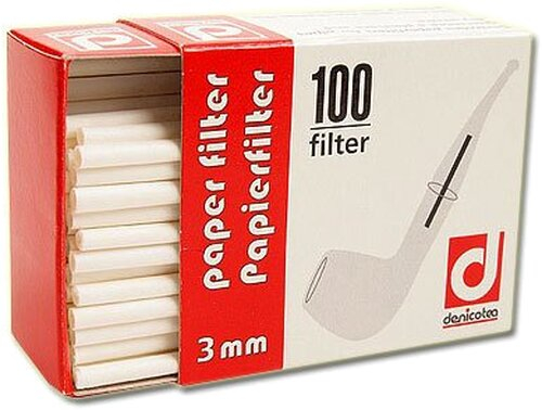 Denicotea Pfeifenfilter 3mm Zubehör für die Pfeife Denicotea Pfeifenfilter 3mm Zubehör für die Pfeife