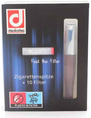 Denicotea Zigarettenspitze 20238 chrom/braun Denicotea Zigarettenspitze 20238 chrom/braun