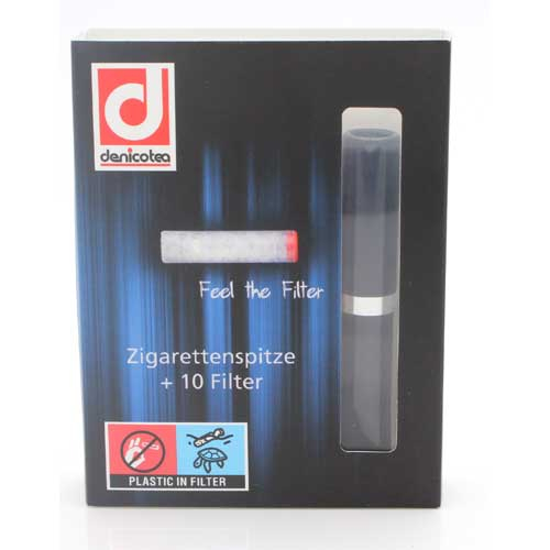 Denicotea Zigarettenspitze 20275 schwarz/silberring Denicotea Zigarettenspitze 20275 schwarz/silberring