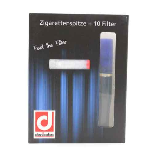 Denicotea Zigarettenspitze Blau-Schwarz 20232 Denicotea Zigarettenspitze Blau-Schwarz 20232