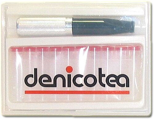 Denicotea Zigarettenspitze Business Schwarz Silber