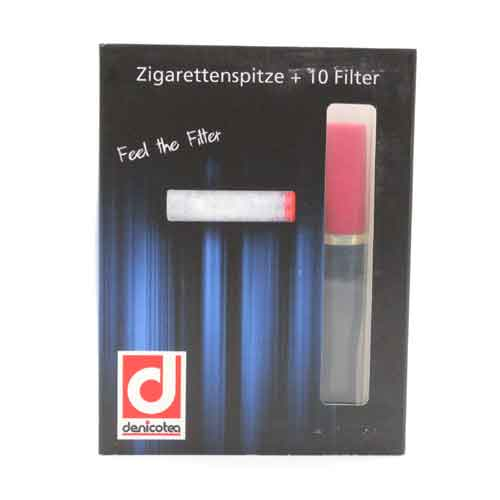 Denicotea Zigarettenspitze Rot-Schwarz Denicotea Zigarettenspitze Rot-Schwarz