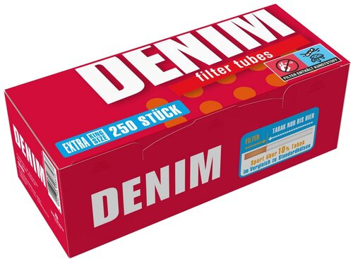 Denim Zigarettenhülsen 250 Stück Denim Zigarettenhülsen 250 Stück