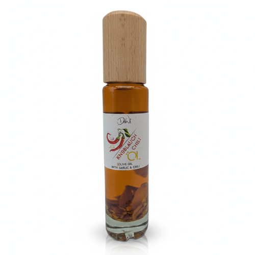 DeWi Olivenöl Knoblauch-Chili mit Einlage 100ml