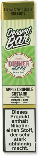 Dinner Lady Dessert Bar Apple Crumble Custard Liquid 20mg Dinner Lady Dessert Bar Apple Crumble Custard Liquid 20mg