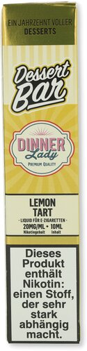 Dinner Lady Dessert Bar Lemon Tart Liquid 20mg Dinner Lady Dessert Bar Lemon Tart Liquid 20mg