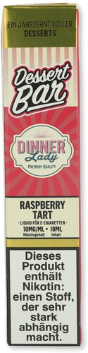 Dinner Lady Dessert Bar Raspberry Tart Liquid 10mg Dinner Lady Dessert Bar Raspberry Tart Liquid 10mg