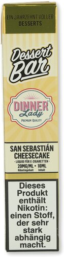 Dinner Lady Dessert Bar San Sebastian Cheesecake Liquid 20mg Dinner Lady Dessert Bar San Sebastian Cheesecake Liquid 20mg