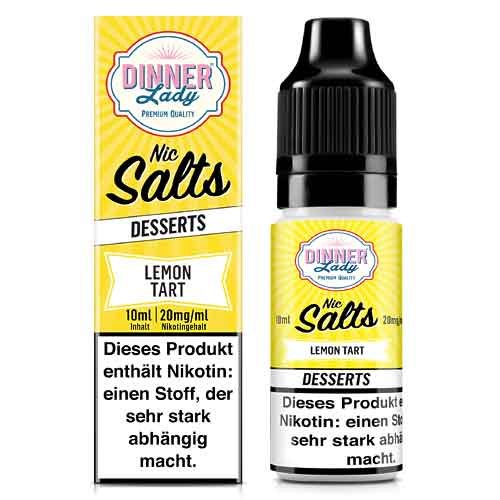 Dinner Lady Liquid Desserts Lemon Tart Nic Salts 10ml 20mg Dinner Lady Liquid Desserts Lemon Tart Nic Salts 10ml 20mg