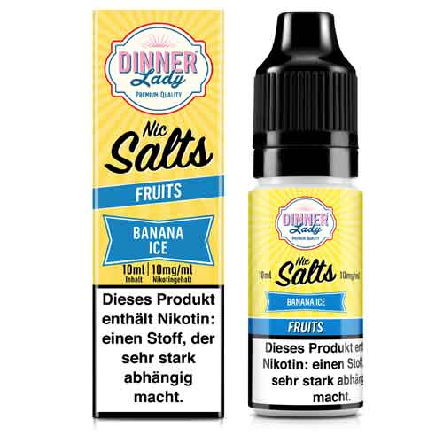 Dinner Lady Liquid Fruits Banana Ice Nic Salt 10ml 10mg Dinner Lady Liquid Fruits Banana Ice Nic Salt 10ml 10mg