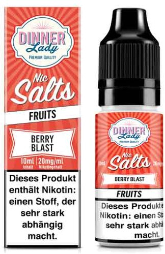Dinner Lady Liquid Fruits Berry Blast Nic Salts 10ml 20mg