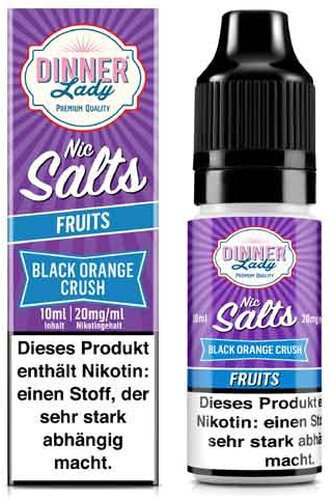Dinner Lady Liquid Fruits Black Orange Crush Nic Salts 10ml 20mg