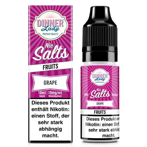 Dinner Lady Liquid Fruits Grape Nic Salt 10ml 10mg Dinner Lady Liquid Fruits Grape Nic Salt 10ml 10mg