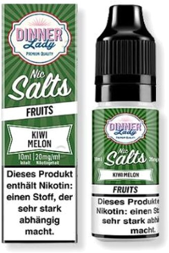 Dinner Lady Liquid Fruits Kiwi Melon Nic Salts 10ml 20mg
