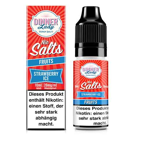 Dinner Lady Liquid Fruits Strawberry Ice Nic Salts 10ml 20mg Dinner Lady Liquid Fruits Strawberry Ice Nic Salts 10ml 20mg