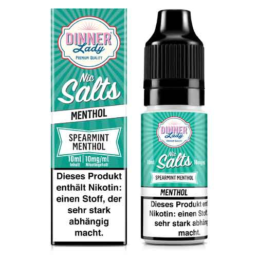 Dinner Lady Liquid Spearmint Menthol Nic Salt 10ml 10mg Dinner Lady Liquid Spearmint Menthol Nic Salt 10ml 10mg