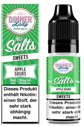 Dinner Lady Liquid Sweets Apple Sours Nic Salts 10ml 20mg Dinner Lady Liquid Sweets Apple Sours Nic Salts 10ml 20mg