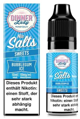 Dinner Lady Liquid Sweets Bubblegum Ice Nic Salt 10ml 10mg Dinner Lady Liquid Sweets Bubblegum Ice Nic Salt 10ml 10mg