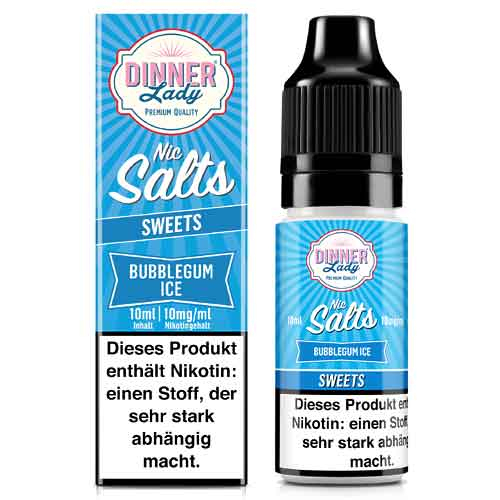 Dinner Lady Liquid Sweets Bubblegum Ice Nic Salt 10ml 10mg Dinner Lady Liquid Sweets Bubblegum Ice Nic Salt 10ml 10mg