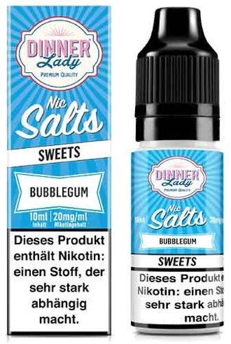 Dinner Lady Liquid Sweets Bubblegum Nic Salts 10ml 20mg Dinner Lady Liquid Sweets Bubblegum Nic Salts 10ml 20mg