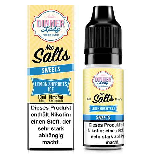 Dinner Lady Liquid Sweets Lemon Sherbets Ice Nic Salt 10ml 10mg Dinner Lady Liquid Sweets Lemon Sherbets Ice Nic Salt 10ml 10mg