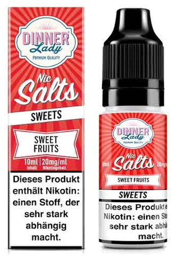 Dinner Lady Liquid Sweets Sweet Fruit Nic Salts 10ml 20mg