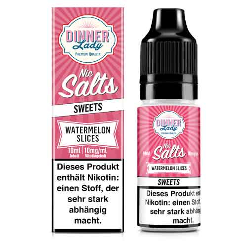 Dinner Lady Liquid Sweets Watermelon Slices Nic Salt 10ml 10mg Dinner Lady Liquid Sweets Watermelon Slices Nic Salt 10ml 10mg