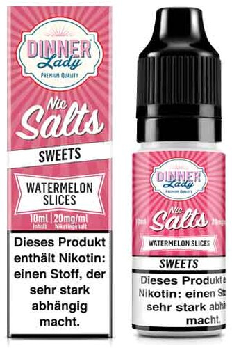 Dinner Lady Liquid Sweets Watermelon Slices Nic Salts 10ml 20mg Dinner Lady Liquid Sweets Watermelon Slices Nic Salts 10ml 20mg