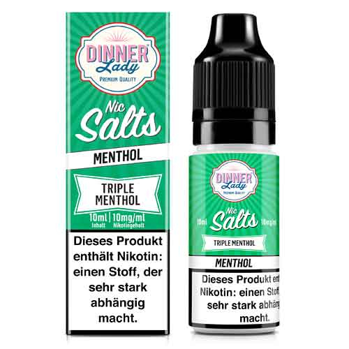 Dinner Lady Liquid Triple Menthol Nic Salt 10ml 10mg Dinner Lady Liquid Triple Menthol Nic Salt 10ml 10mg