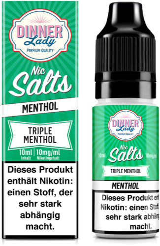 Dinner Lady Liquid Triple Menthol Nic Salt 10ml 20mg Dinner Lady Liquid Triple Menthol Nic Salt 10ml 20mg