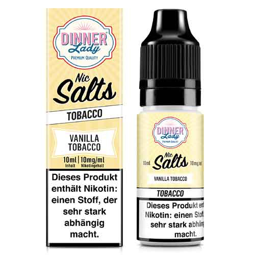 Dinner Lady Liquid Vanilla Tobacco Nic Salt 10ml 10mg Dinner Lady Liquid Vanilla Tobacco Nic Salt 10ml 10mg