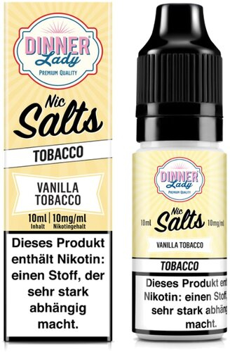 Dinner Lady Liquid Vanilla Tobacco Nic Salt 10ml 20mg Dinner Lady Liquid Vanilla Tobacco Nic Salt 10ml 20mg