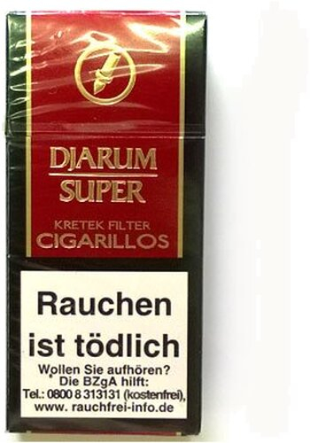 Djarum Super Filterzigarillos Kretek (Artikel wird nicht mehr hergestellt) Djarum Super Filterzigarillos Kretek (Artikel wird nicht mehr hergestellt)