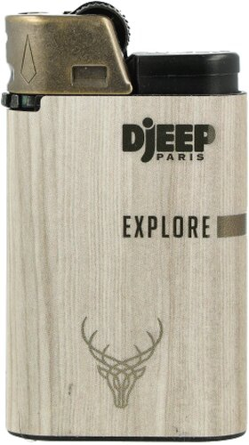 Djeep Explore Feuerzeug Holzoptik Beige Djeep Explore Feuerzeug Holzoptik Beige